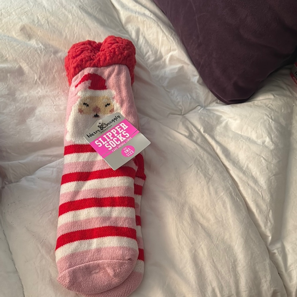 Happy Socks Red and Pink Striped Slipper Socks